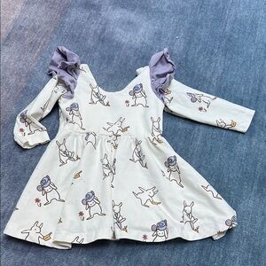 Monica and Andy white bunny dress 12-18 months